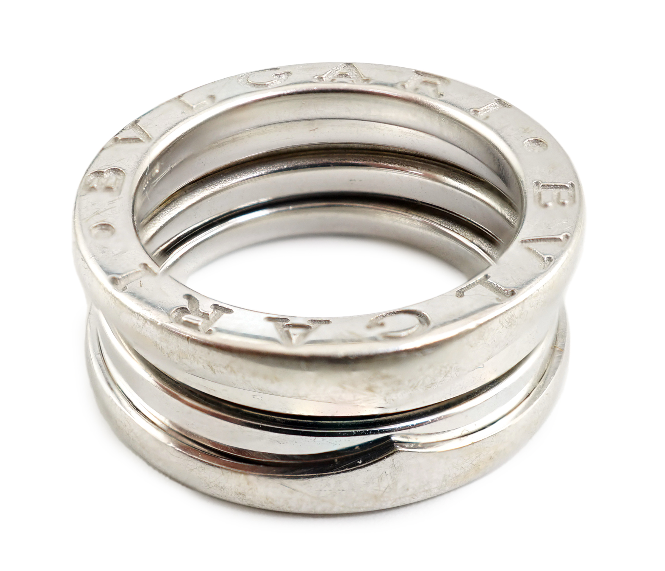 A modern Italian Bulgari 18ct white gold B. Zero1 ring